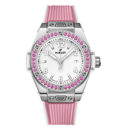 Hublot's Big Bang One Click Joyful Steel Pink with White Dial & Pink Sapphires