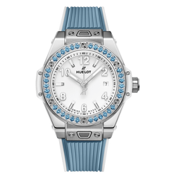 Hublot's Big Bang One Click Joyful Steel Sky Blue with White Dial & Blue Topaz