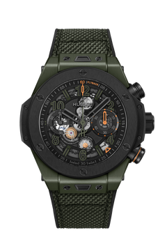Hublot's Big Bang Unico Reloaded Dark Green Ceramic with Black Chronograph Dial
