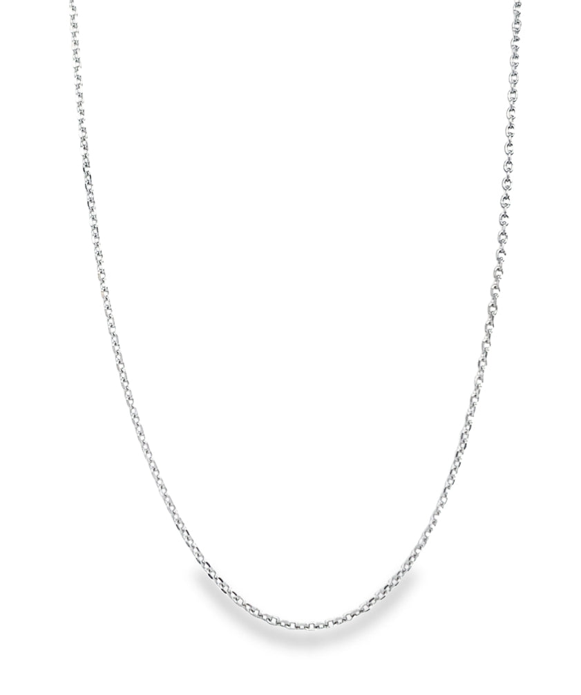 Jai's 14K White Gold Fine Cable Chain - 20"