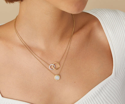 Marco Bicego's 18K Two-tone Jaipur Link Diamond Necklace