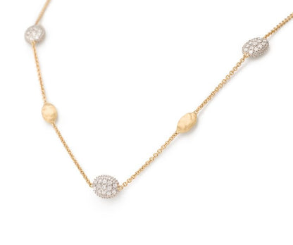 Marco Bicego's 18K Two-tone Siviglia Satin & Diamond Pave Necklace