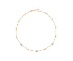 Marco Bicego's 18K Two-tone Siviglia Satin & Diamond Pave Necklace