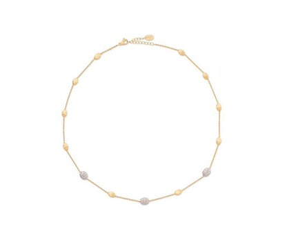 Marco Bicego's 18K Two-tone Siviglia Satin & Diamond Pave Necklace