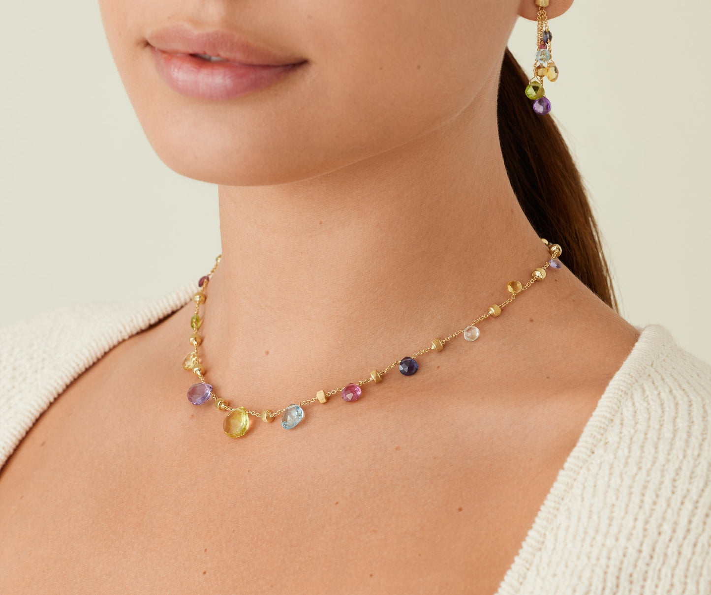 Marco Bicego's 18K Yellow Gold Paradise Gemstones Necklace