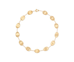 Marco Bicego's 18K Yellow Gold Lunaria Satin Petal Necklace