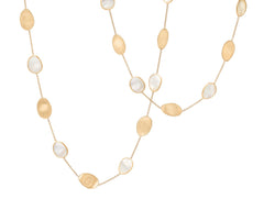 Marco Bicego's 18K Yellow Gold Lunaria Mother-of-Pearl Necklace