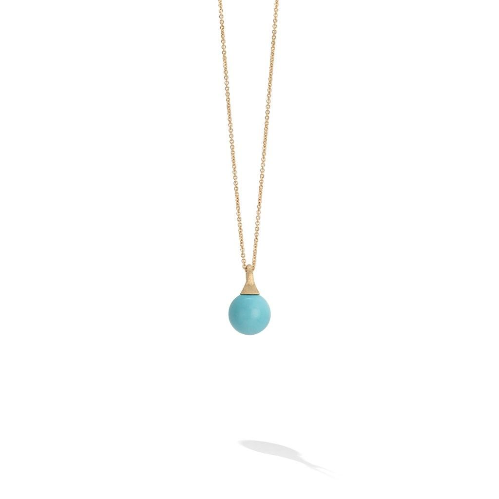 Marco Bicego's 18K Yellow Gold Africa Aquamarine Necklace
