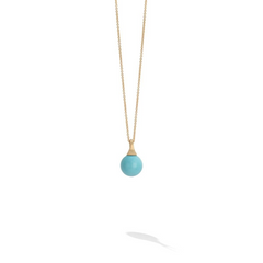 Marco Bicego's 18K Yellow Gold Africa Aquamarine Necklace