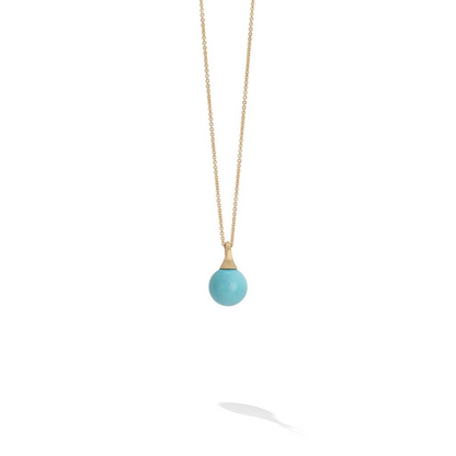 Marco Bicego's 18K Yellow Gold Africa Aquamarine Necklace