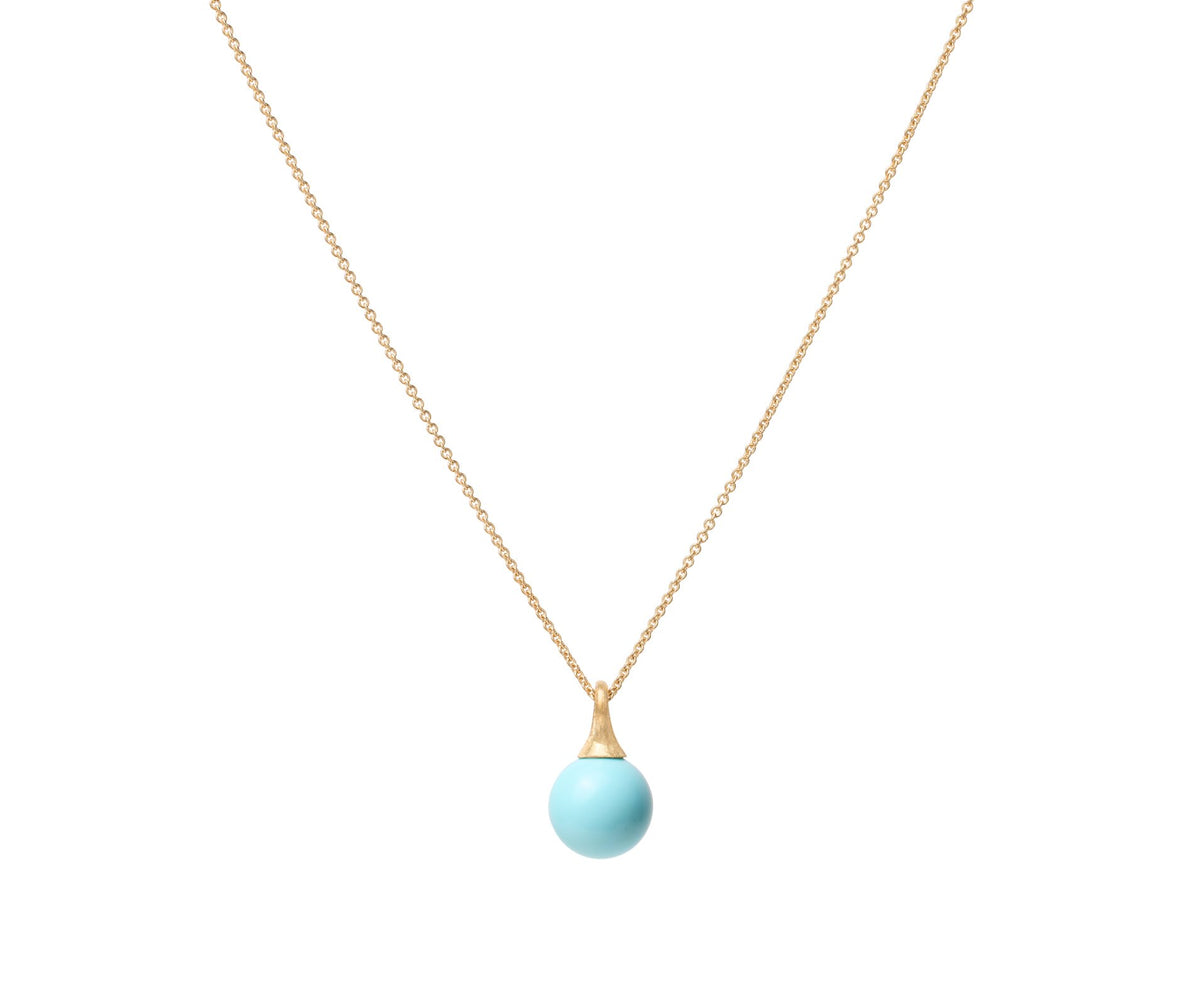 Marco Bicego's 18K Yellow Gold Africa Turquoise Necklace