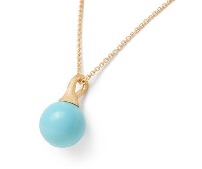 Marco Bicego's 18K Yellow Gold Africa Turquoise Necklace