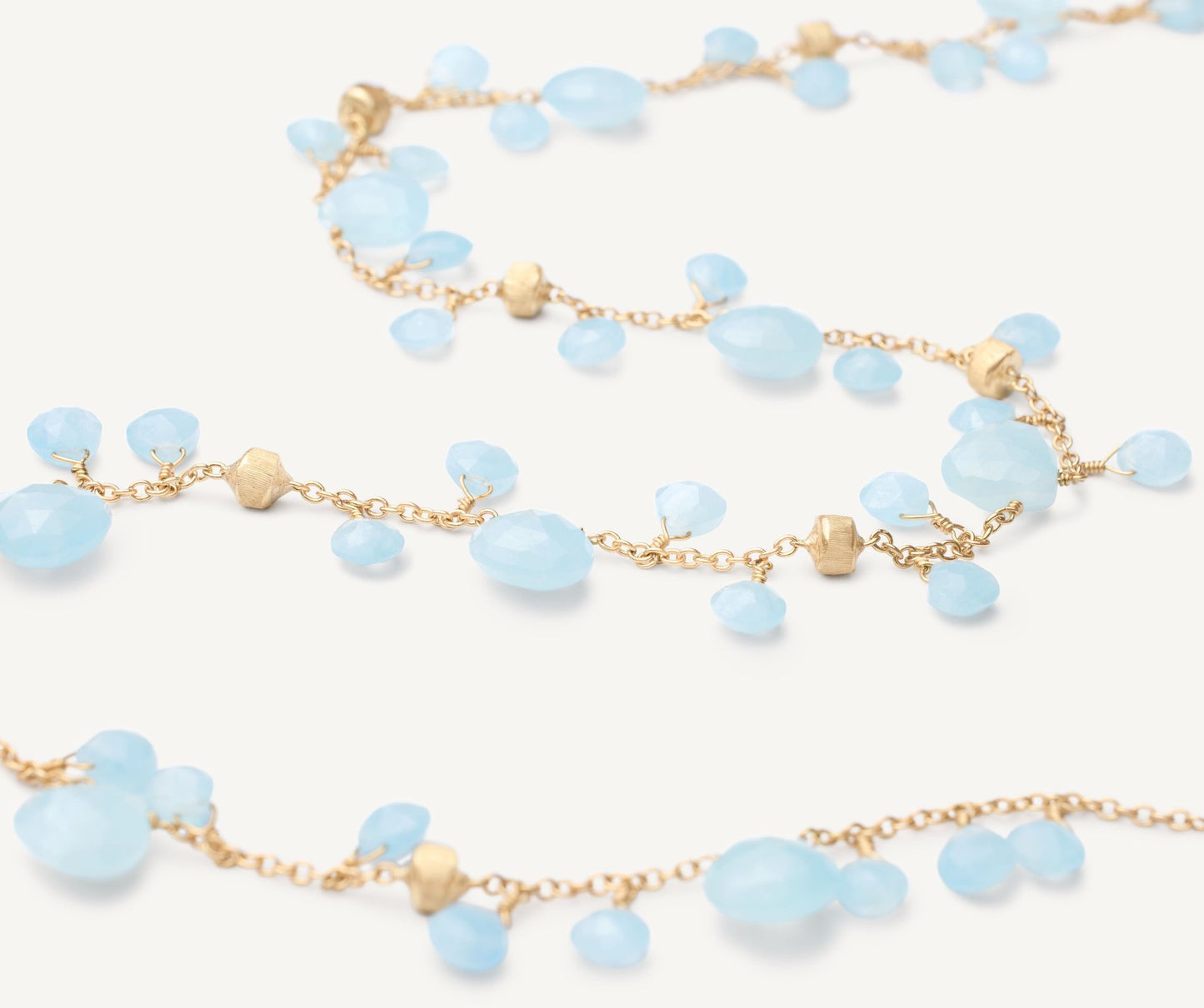 Marco Bicego's 18K Yellow Gold Paradise Aquamarine Necklace