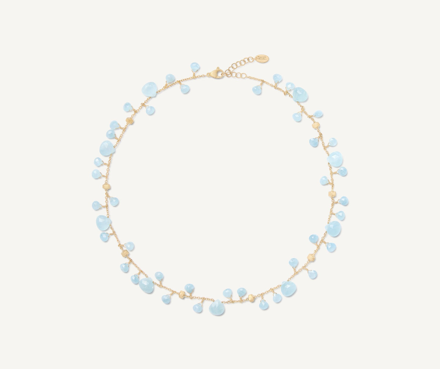 Marco Bicego's 18K Yellow Gold Paradise Aquamarine Necklace