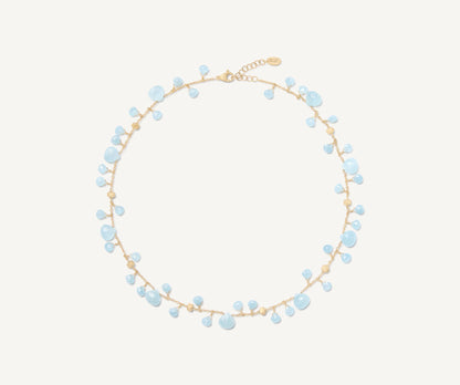 Marco Bicego's 18K Yellow Gold Paradise Aquamarine Necklace