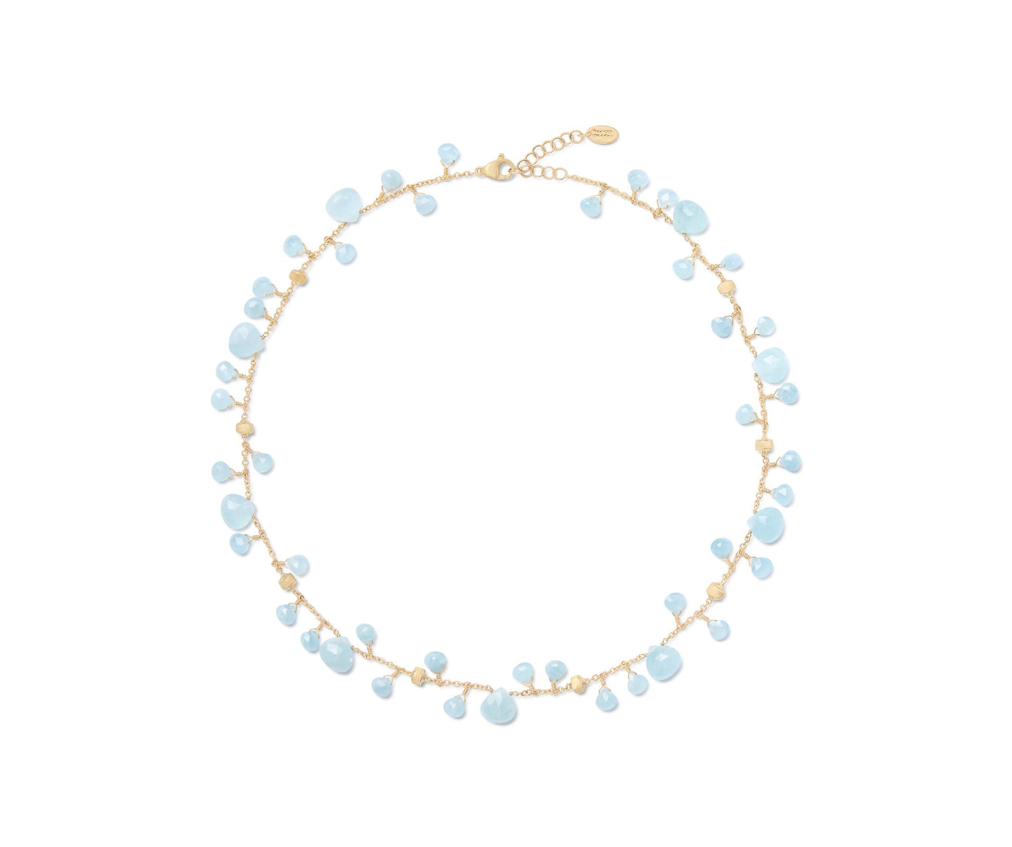 Marco Bicego's 18K Yellow Gold Paradise Aquamarine Necklace
