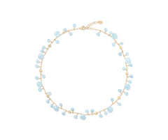 Marco Bicego's 18K Yellow Gold Paradise Aquamarine Necklace