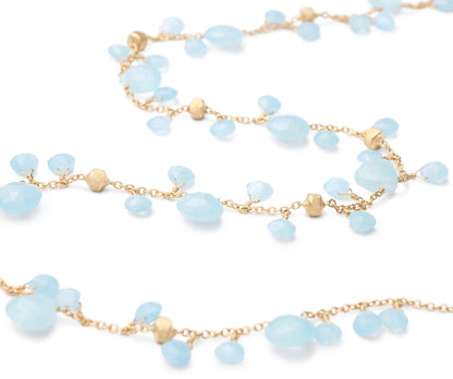 Marco Bicego's 18K Yellow Gold Paradise Aquamarine Necklace