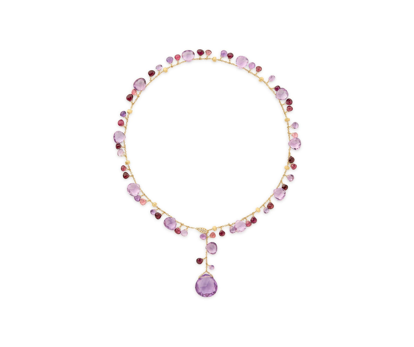 Marco Bicego's 18K Yellow Gold Paradise Gemstone & Diamond Lariat Necklace