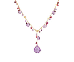 Marco Bicego's 18K Yellow Gold Paradise Gemstone & Diamond Lariat Necklace