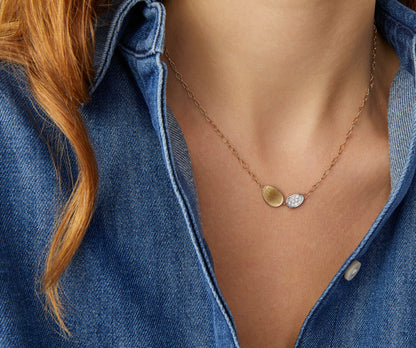 Marco Bicego's 18K Two-tone Lunaria Diamond Necklace