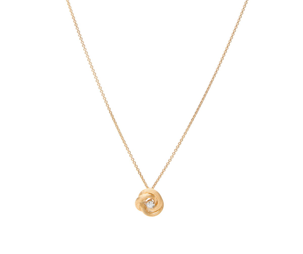 Marco Bicego's 18K Two-tone Jaipur Link Diamond Floral Pendant Necklace