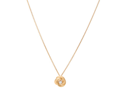 Marco Bicego's 18K Two-tone Jaipur Link Diamond Floral Pendant Necklace