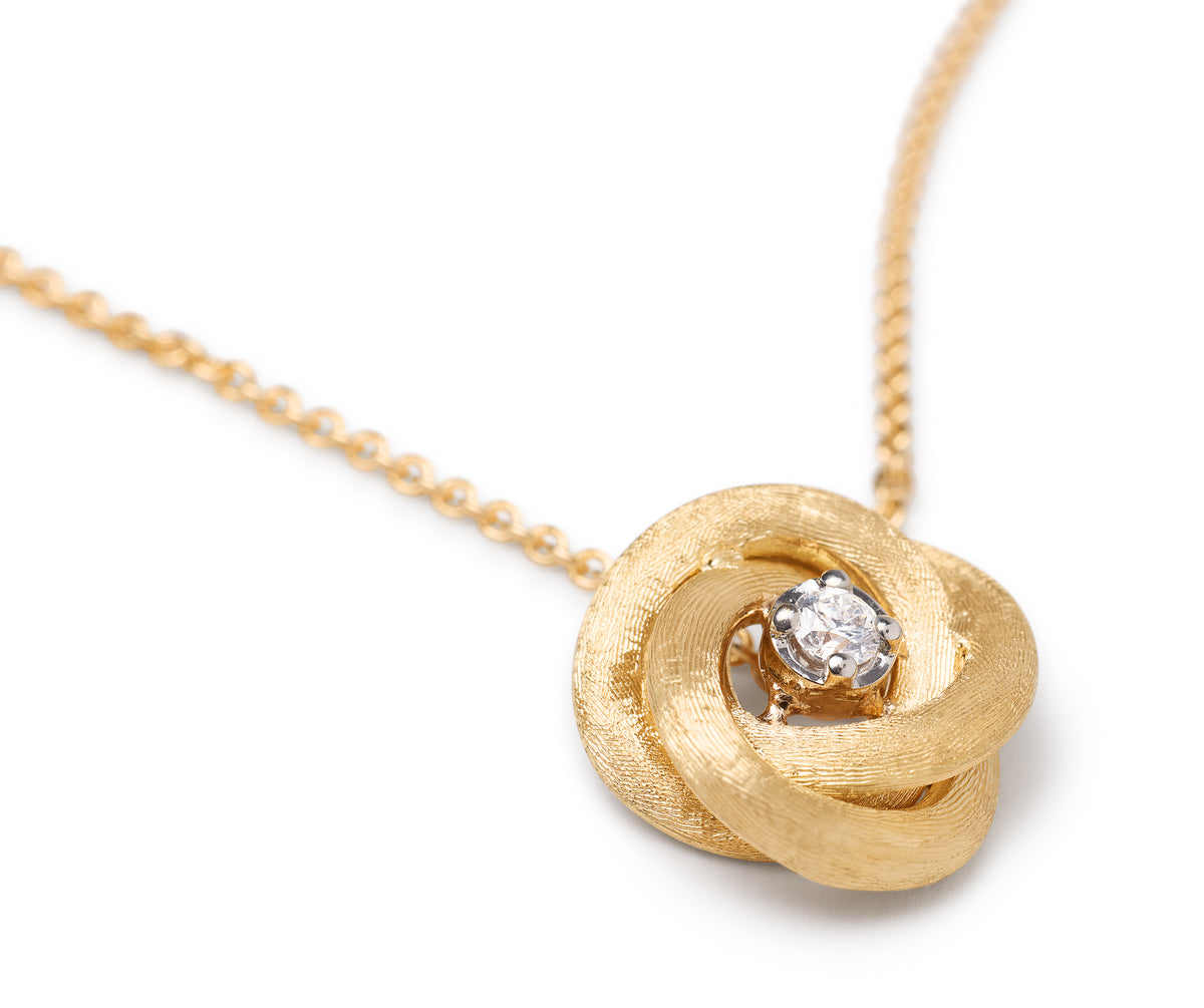 Marco Bicego's 18K Two-tone Jaipur Link Diamond Floral Pendant Necklace
