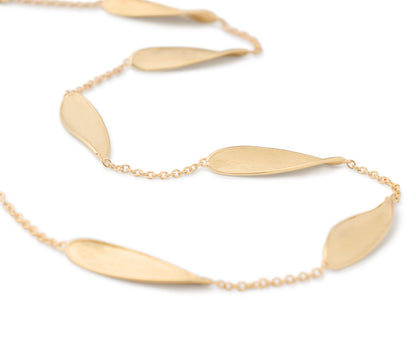 Marco Bicego's 18K Yellow Gold Lunaria Twist Necklace