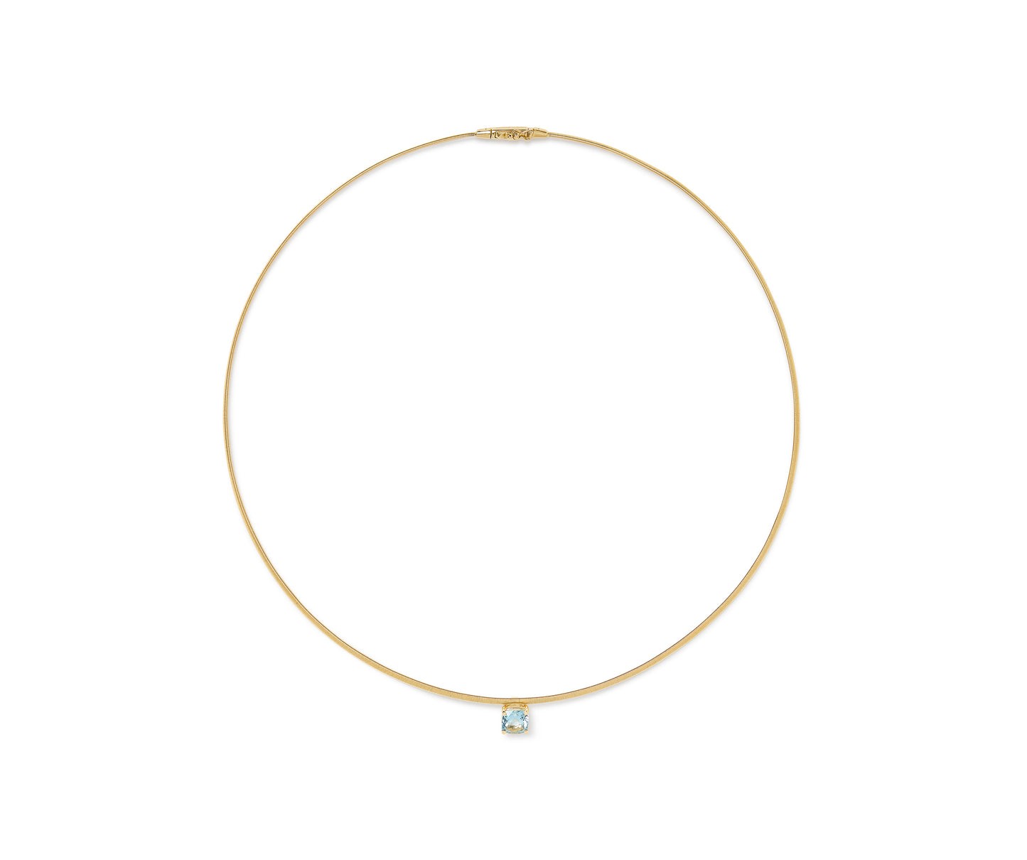 Marco Bicego's 18K Yellow Gold Masai Aquamarine Necklace