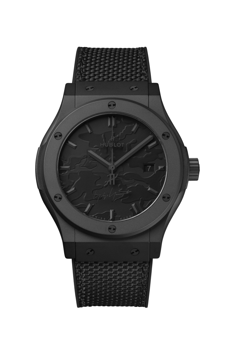 Hublot's Classic Fusion Yohji Yamamoto All Black Camo with Black Dial Dial