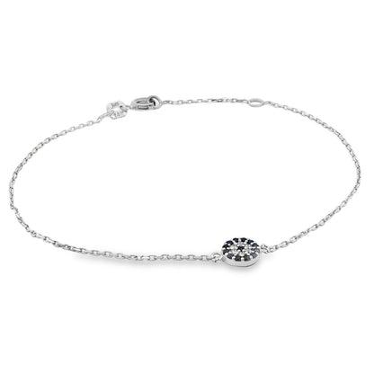 Jai's 14K White Gold Sapphire & Diamond Evil Eye Bracelet
