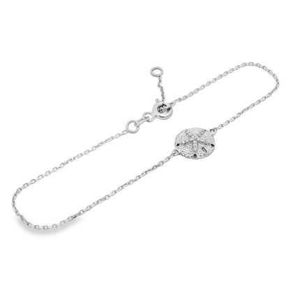 Jai's 14K White Gold Diamond Sand Dollar Bracelet