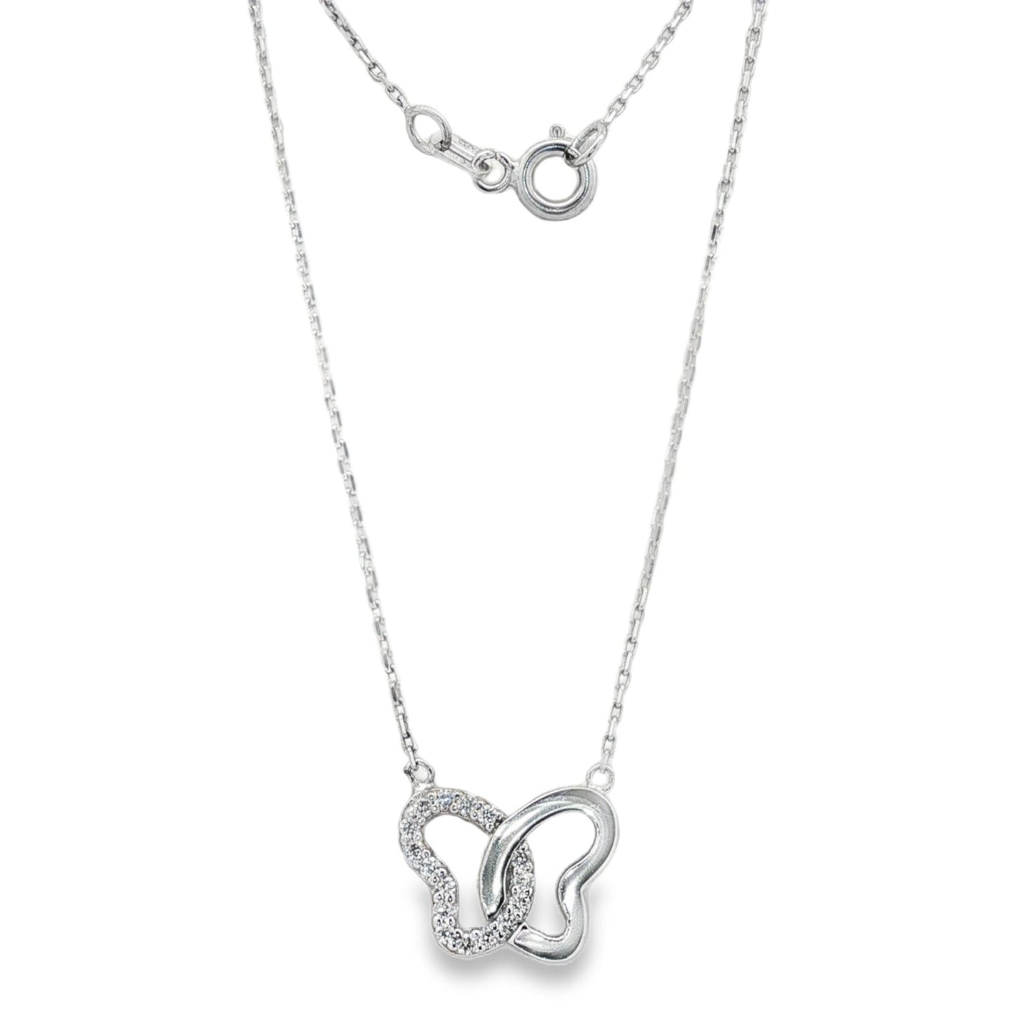 Jai's 14K White Gold Diamond Butterfly Necklace