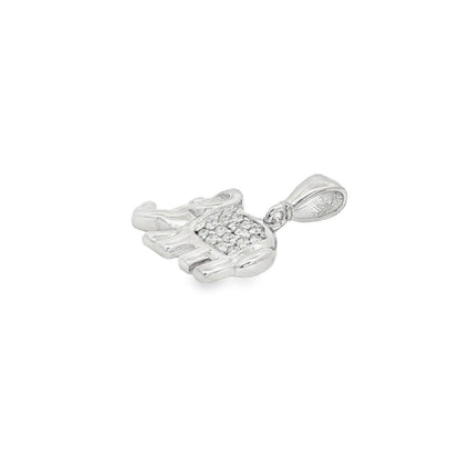 Jai's 14K White Gold Diamond Elephant Pendant