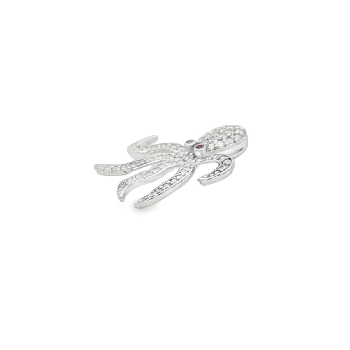 Jai's 14K White Gold Diamond Octopus Pendant