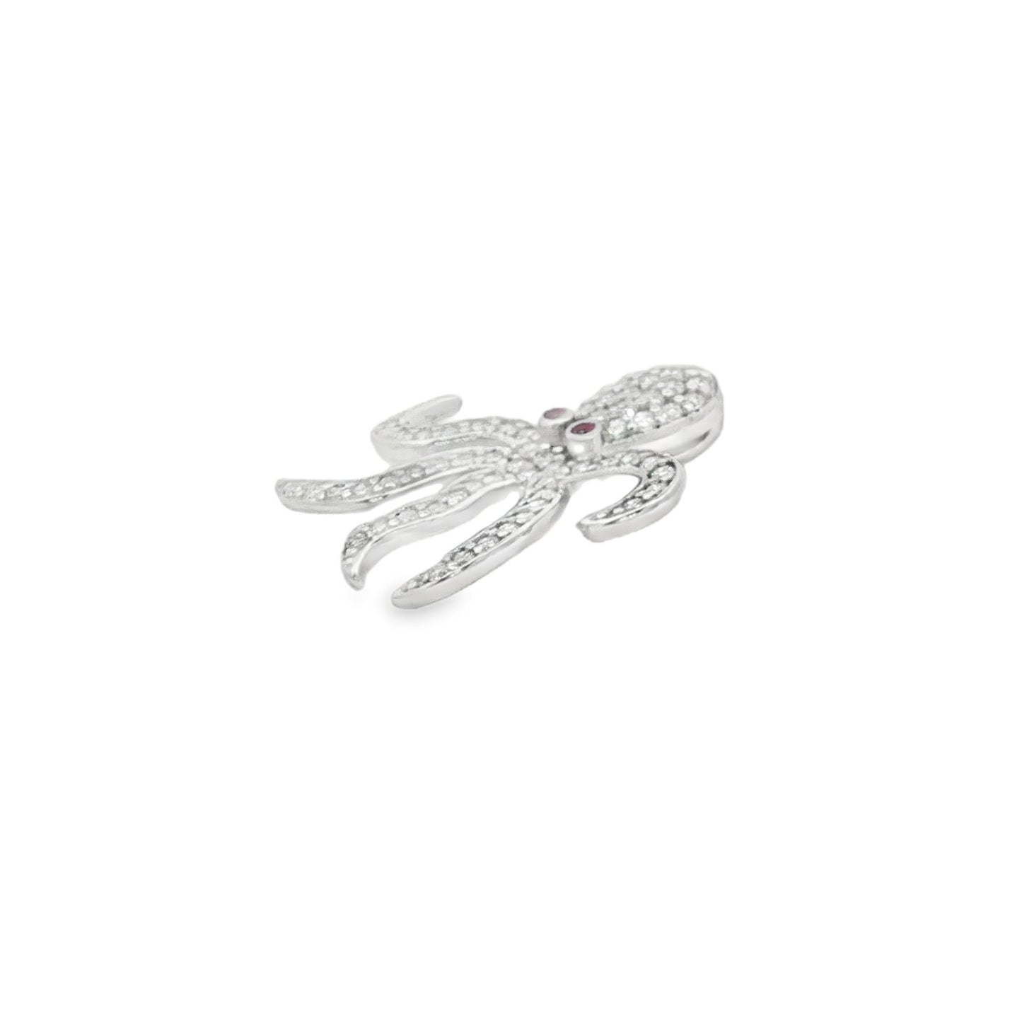 Jai's 14K White Gold Diamond Octopus Pendant