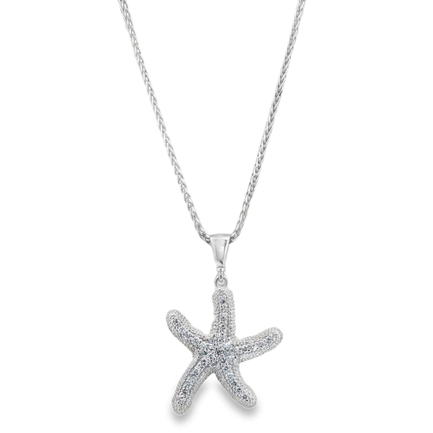 Jai's 14K White Gold Large Diamond Starfish Pendant