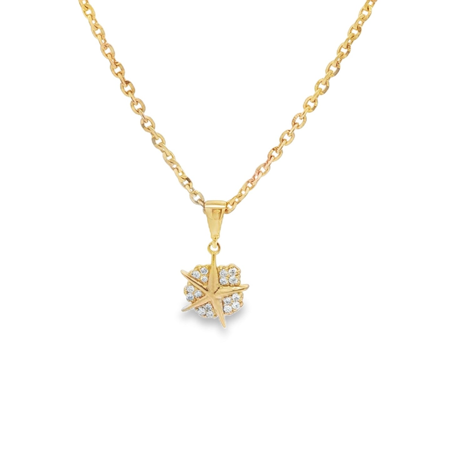 Jai's 14K Yellow Gold Diamond Sand Dollar Pendant