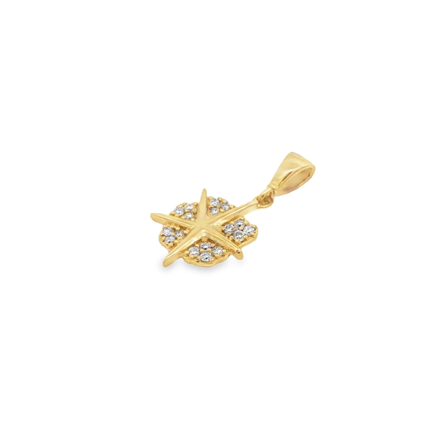 Jai's 14K Yellow Gold Diamond Sand Dollar Pendant