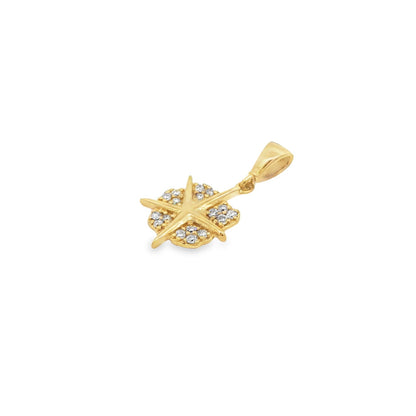 Jai's 14K Yellow Gold Diamond Sand Dollar Pendant