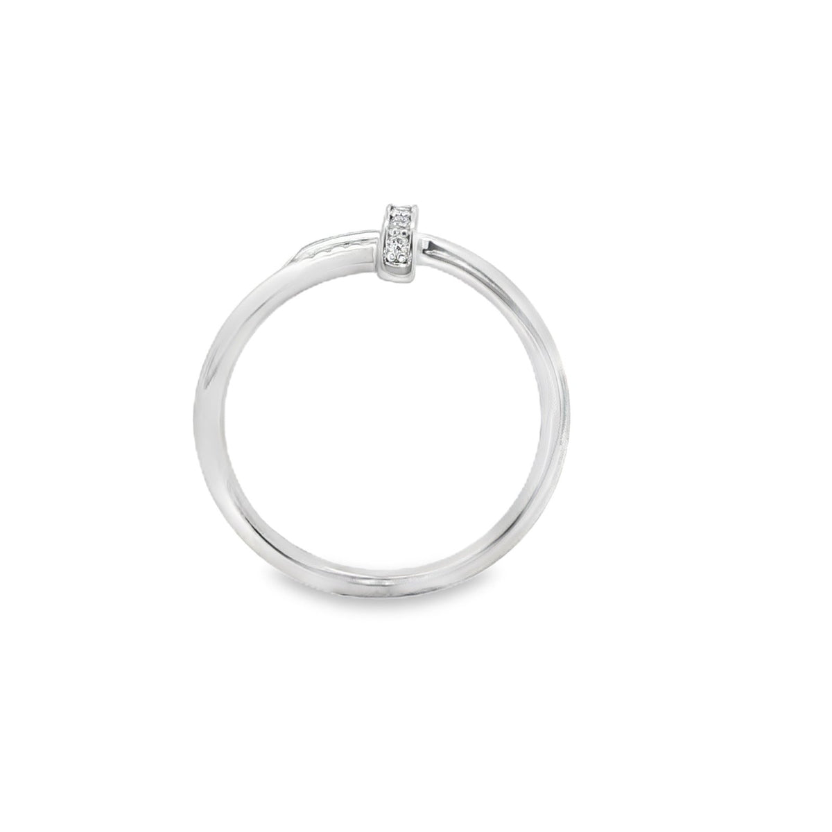 Jai's 14K White Gold Diamond Nail Ring