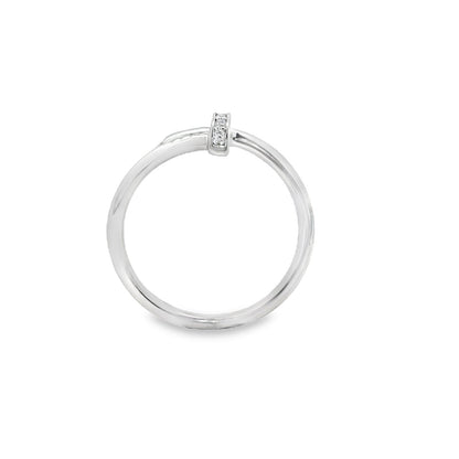 Jai's 14K White Gold Diamond Nail Ring