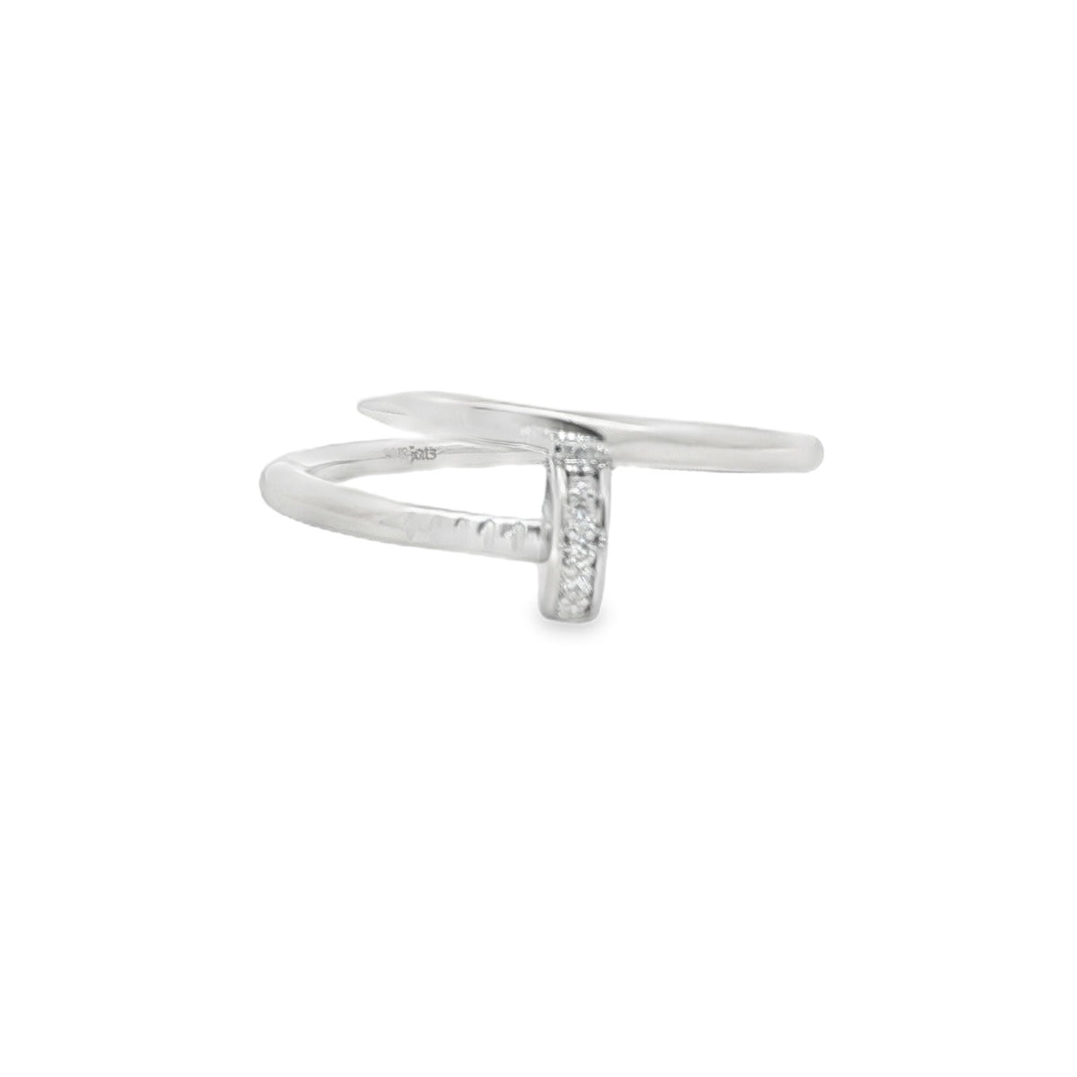 Jai's 14K White Gold Diamond Nail Ring