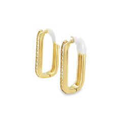 Jai's 14K Yellow Gold Diamond Thick Paperclip Hoops