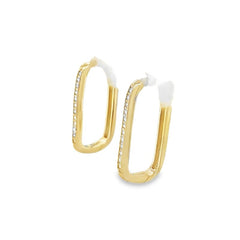 Jai's 14K Yellow Gold Diamond Thin Paperclip Hoops
