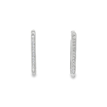 Jai's 14K White Gold Diamond Paperclip Hoops