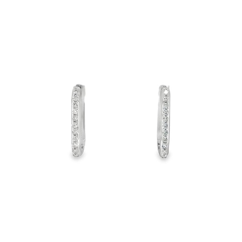 Jai's 14K White Gold Diamond Paperclip Hoops