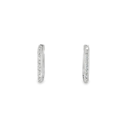 Jai's 14K White Gold Diamond Paperclip Hoops
