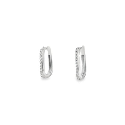 Jai's 14K White Gold Diamond Paperclip Hoops